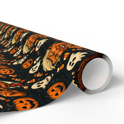 Festive Wrapping Paper for Halloween, Holiday Gift Wrap, Spooky Themed Paper, Trick-or-Treat Wrapping, Unique Present Decor