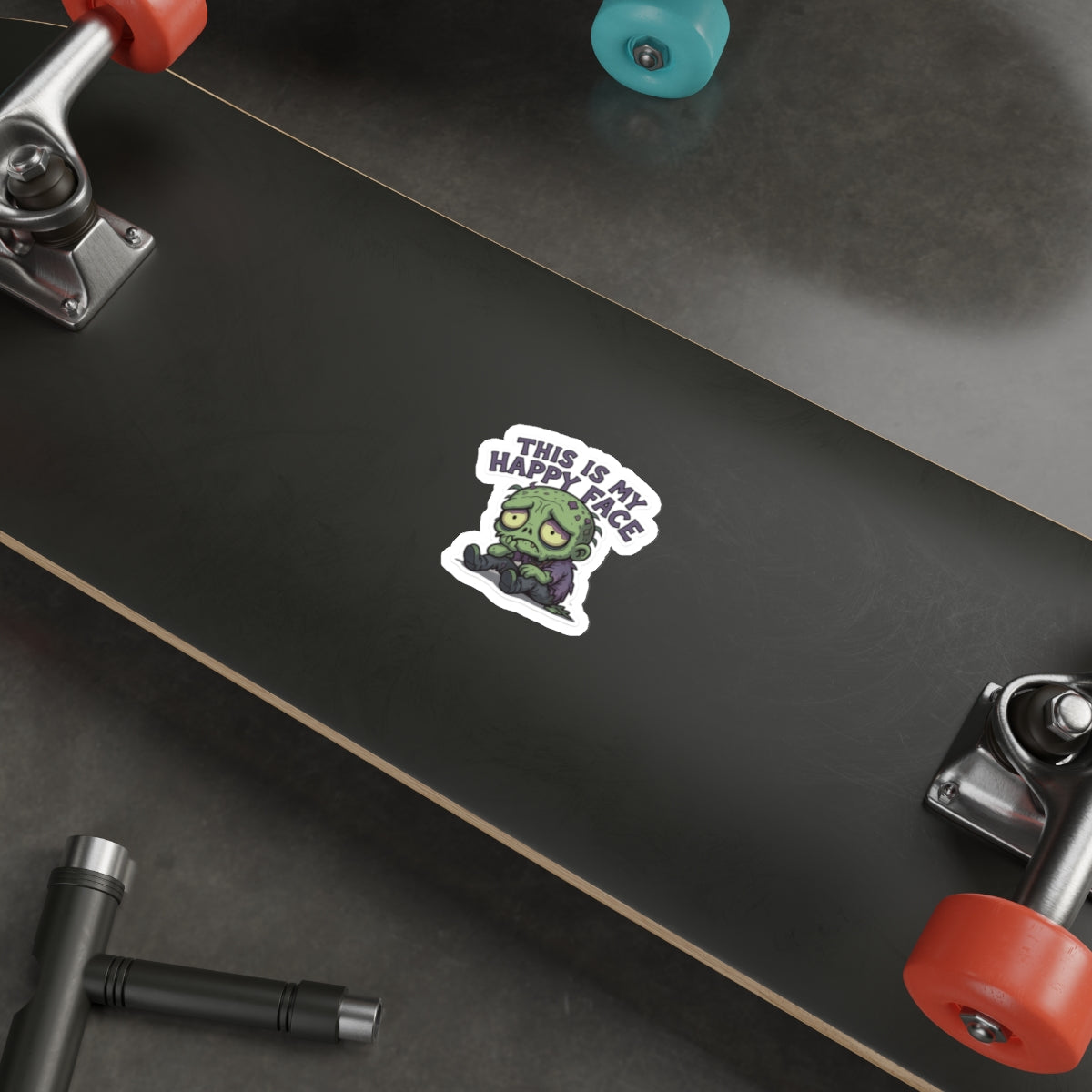 Zombie Humor Die-Cut Stickers - Quirky, Funny Surface Decor for Laptops, Water Bottles, Notebooks, Gifts & Halloween