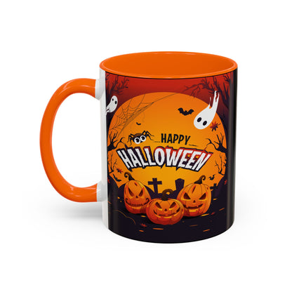Spooky Halloween Coffee Mug - Perfect for Ghost Lovers and Fall Celebrations, Halloween Decor, Gift, Pumpkin Spice Season, Black Accent Mug
