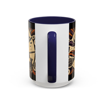 Halloween-Themed Accent Coffee Mug, Coffee Cup for Witch Lovers, Haunted Mug for Spooky Season, Unique Gift for Halloween, Witch Decor