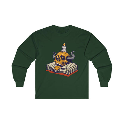 Human Skull & Book with Candle - Mleem