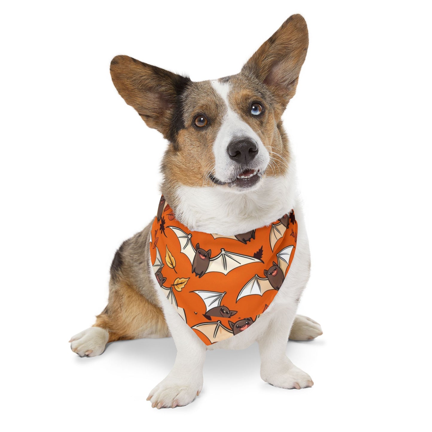 Cute Halloween Pet Bandana Collar, Dog Accessories, Pet Costume, Bat Print, Fall Pet Gear