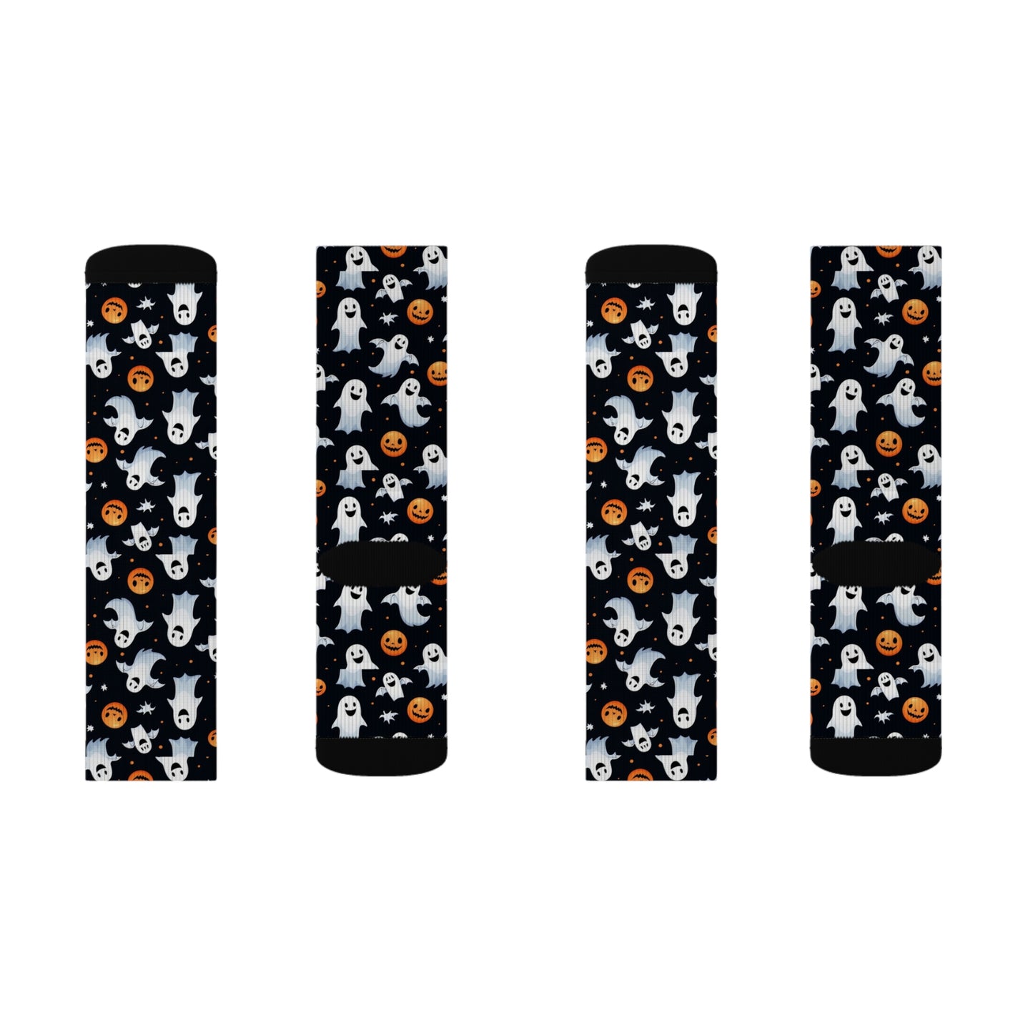 Halloween Ghost & Pumpkin Socks, Cute Patterned Socks for Fall, Fun Halloween Accessories, Unique Gift for Halloween Lovers