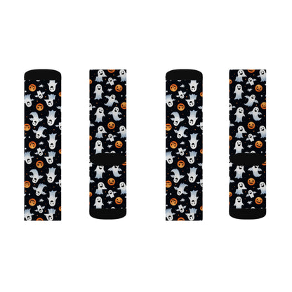 Halloween Ghost & Pumpkin Socks, Cute Patterned Socks for Fall, Fun Halloween Accessories, Unique Gift for Halloween Lovers
