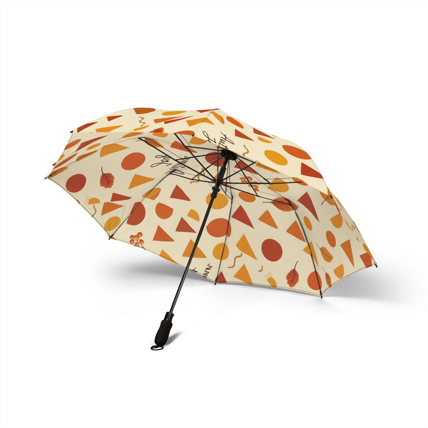 Fall Patterned Semi-Automatic Foldable Umbrella, Autumn Umbrella, Travel Umbrella, Cute Rain Gear, Gift for Her, Outdoor Accessories