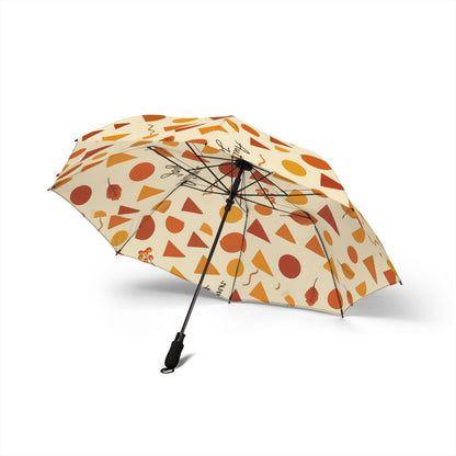 Fall Patterned Semi-Automatic Foldable Umbrella, Autumn Umbrella, Travel Umbrella, Cute Rain Gear, Gift for Her, Outdoor Accessories