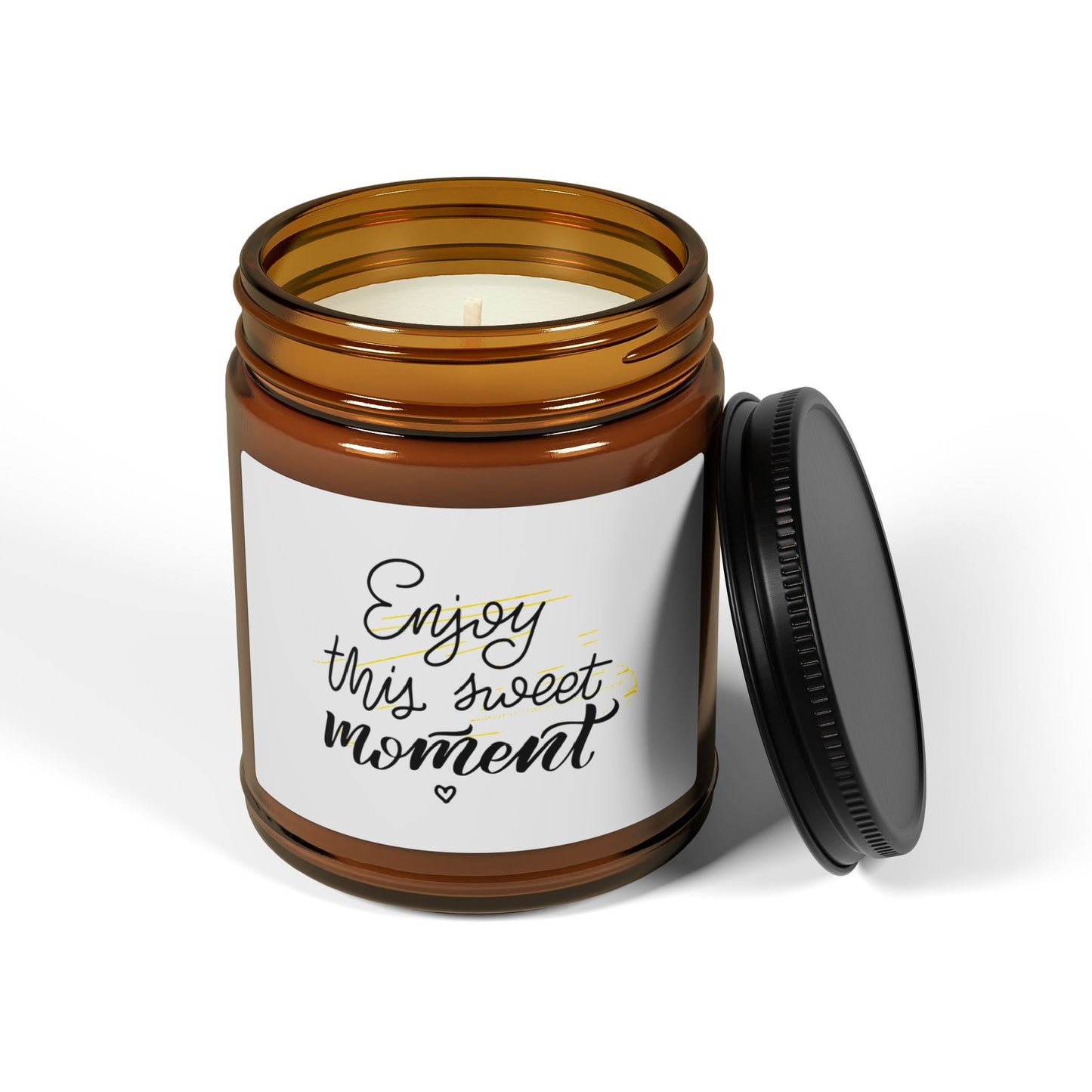 Warm & Inviting Scented Soy Candle – Enjoy This Sweet Moment