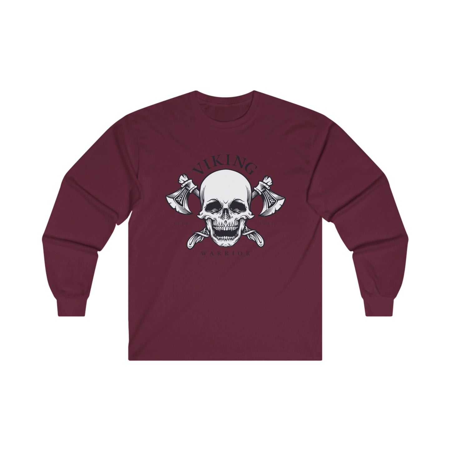 Viking Head Skull With Axe - Mleem