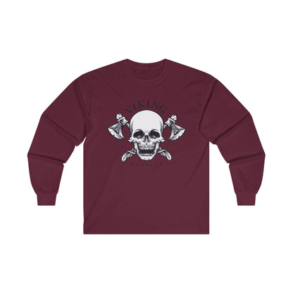 Viking Head Skull With Axe - Mleem