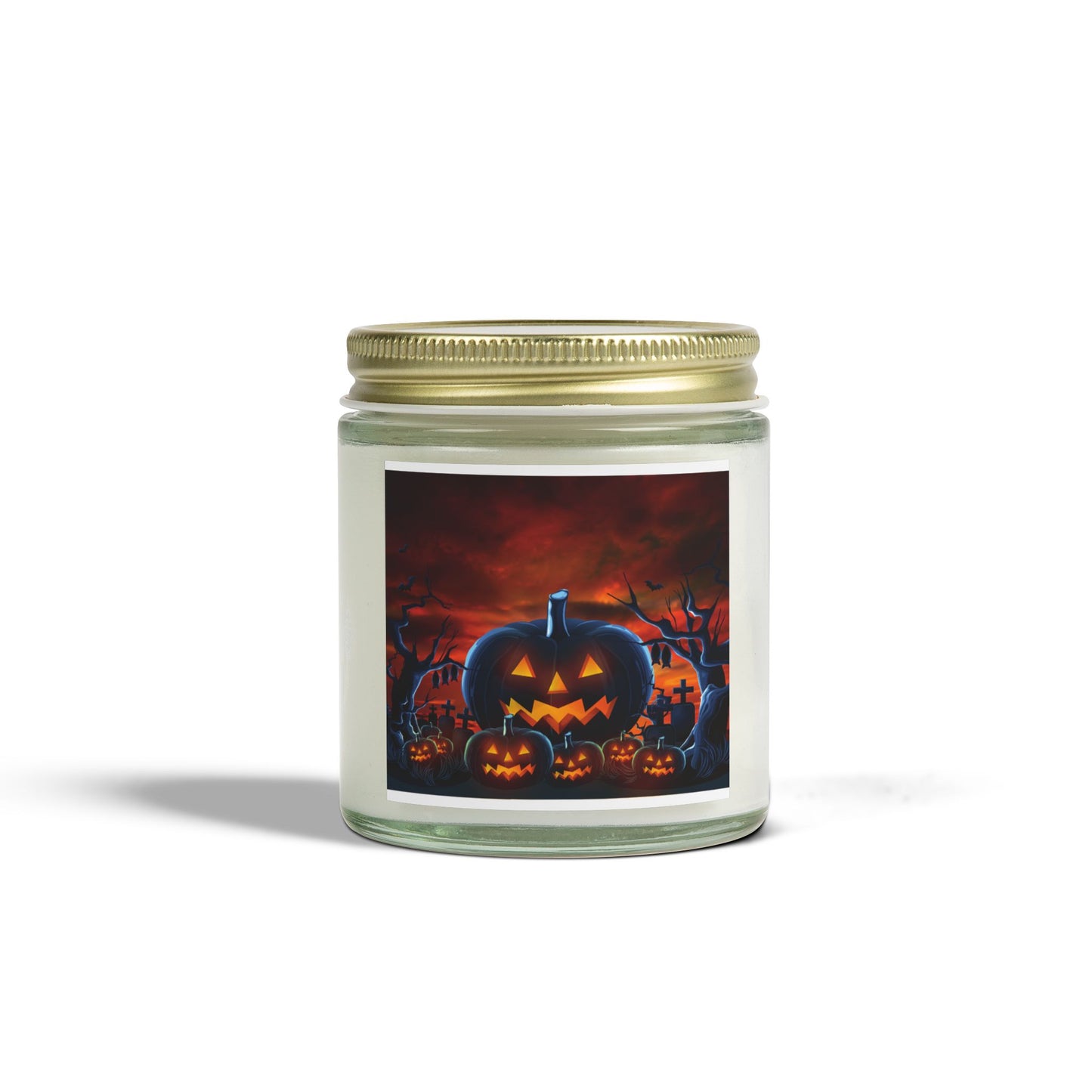 Halloween Pumpkin Scented Candle | Coconut Apricot Wax | Fall Decor, Spooky Night, Autumn Gift, Home Fragrance, Jack-O'-Lantern