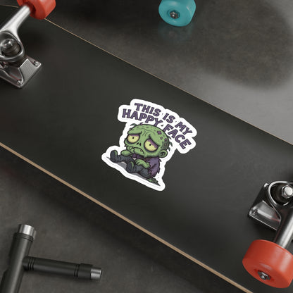 Zombie Humor Die-Cut Stickers - Quirky, Funny Surface Decor for Laptops, Water Bottles, Notebooks, Gifts & Halloween