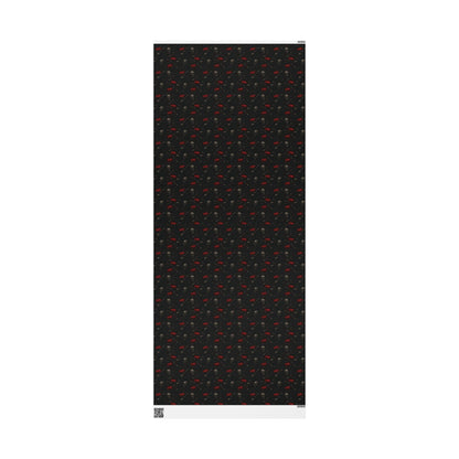Spooky Halloween Wrapping Paper, Unique Gift Wrap for Halloween, Scary Black and Red Paper, Fun Decorative Wrap, Halloween Party Supplies