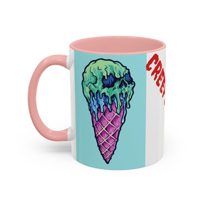 Creepy Ice Cream Mug - Perfect for Halloween, Unique Gift for Coffee Lovers, Spooky Decor, Creepscream Design, Fun Kitchenware
