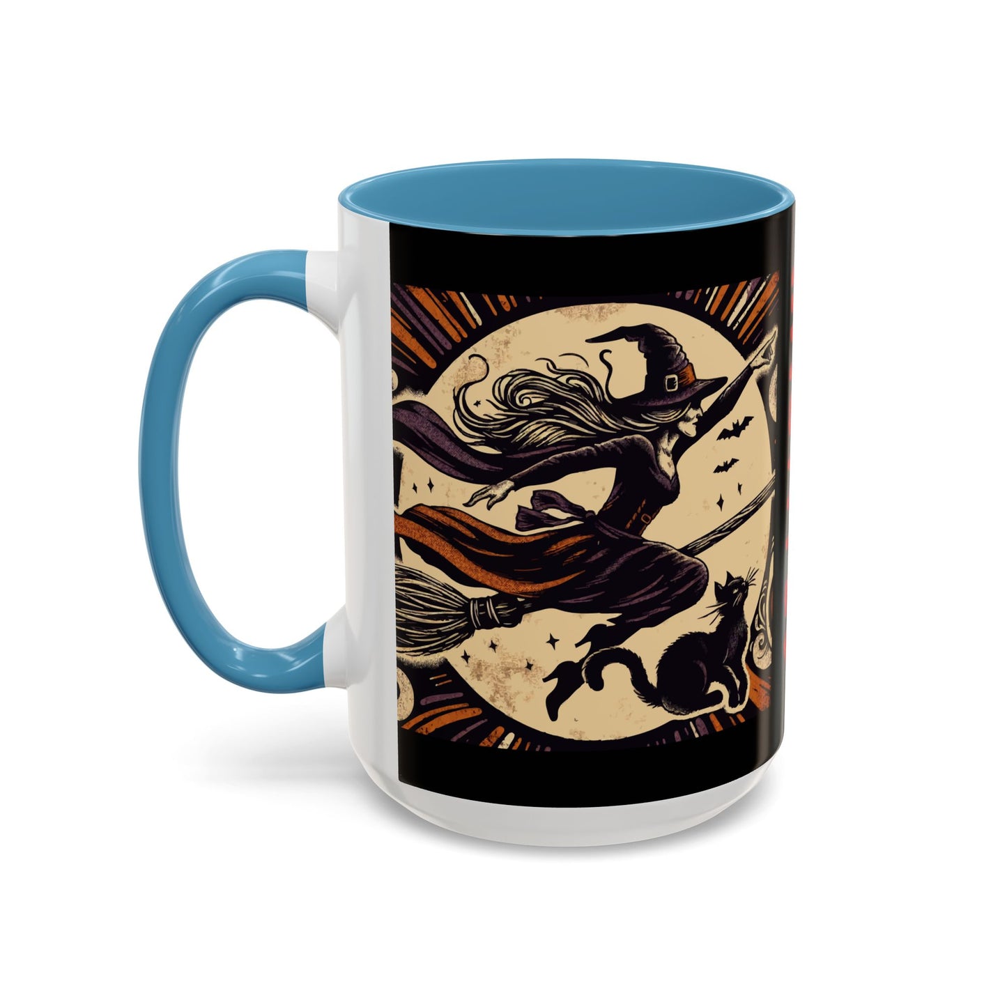 Halloween-Themed Accent Coffee Mug, Coffee Cup for Witch Lovers, Haunted Mug for Spooky Season, Unique Gift for Halloween, Witch Decor