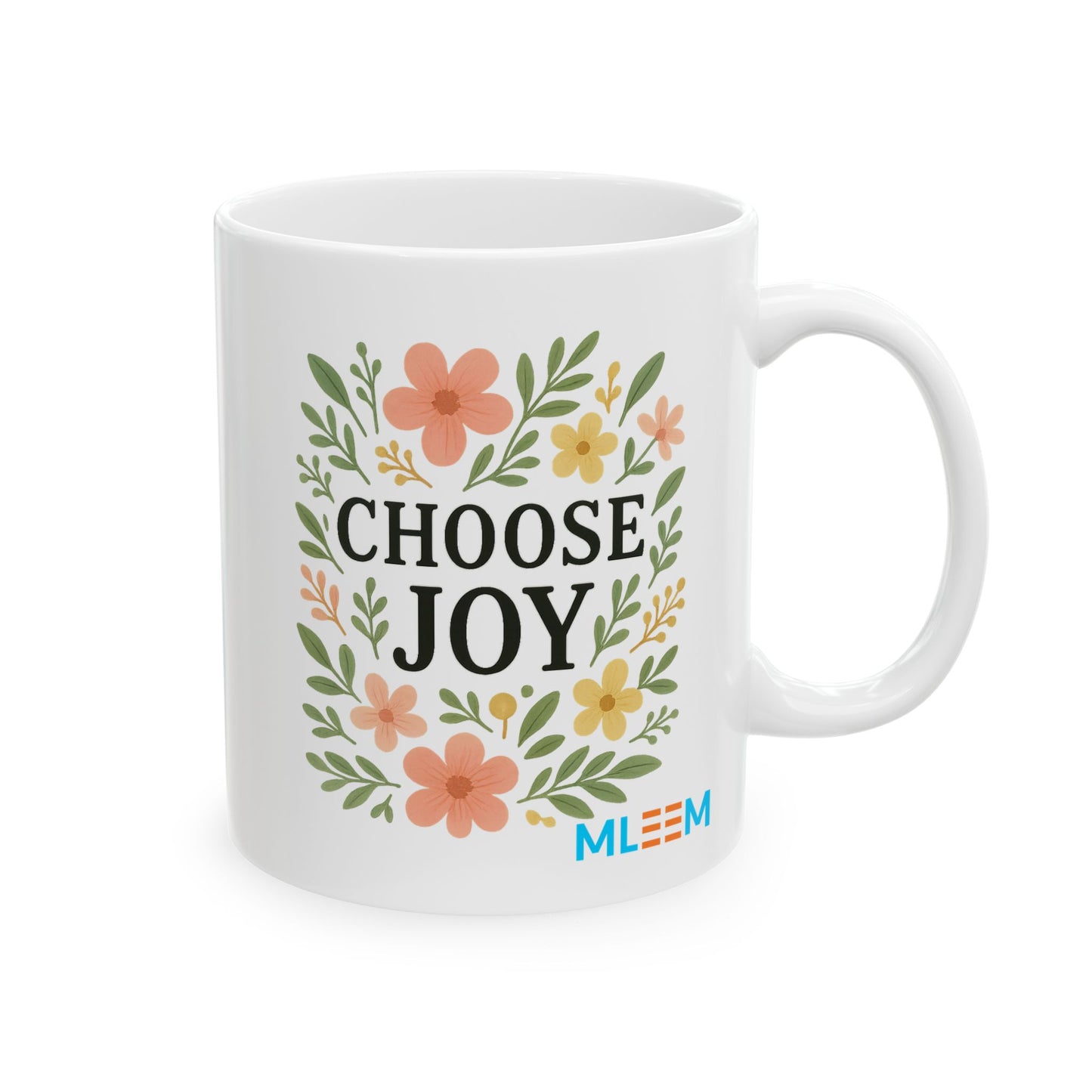 Choose Joy Floral Ceramic Mug