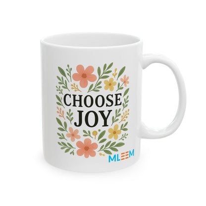 Choose Joy Floral Ceramic Mug