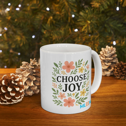 Choose Joy Floral Ceramic Mug