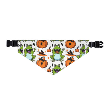 Halloween Frog Pet Bandana Collar, Cute Dog Scarf, Fall Accessories, Pet Costume, Halloween Pet Apparel, Festive Dog Wear