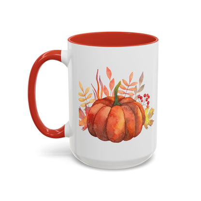 Cozy Pumpkin Accent Coffee Mug | Fall Decor, Gift for Autumn Lovers, Thanksgiving Mug, Pumpkin Spice Latte Cup, Holiday Drinkware