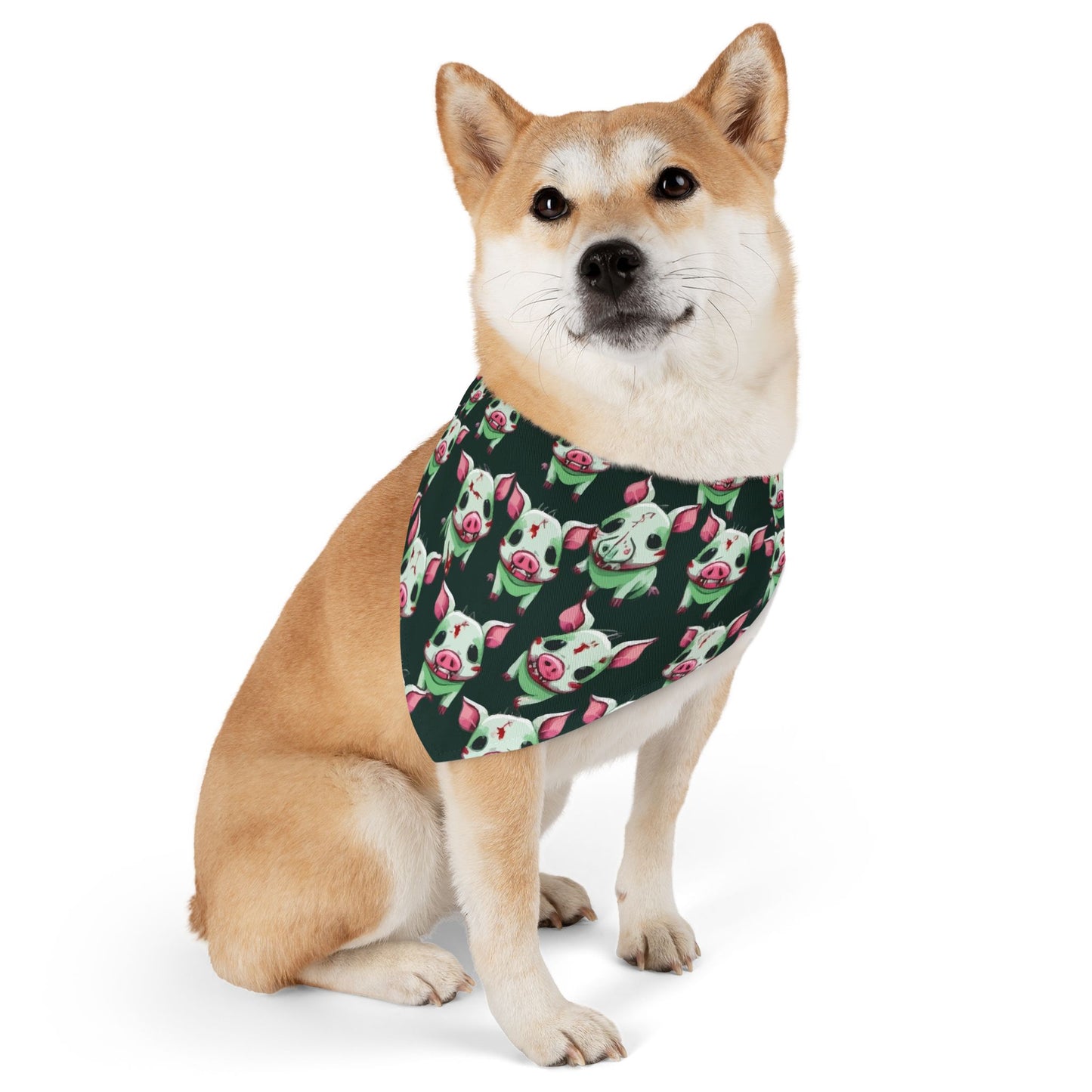 Cute Pig Print Dog Bandana Collar, Pet Accessory for Holidays, Dog Fashion, Cute Dog Gift, Fun Pet Apparel, Pet Birthday Party Decor