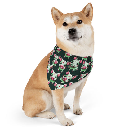 Cute Pig Print Dog Bandana Collar, Pet Accessory for Holidays, Dog Fashion, Cute Dog Gift, Fun Pet Apparel, Pet Birthday Party Decor