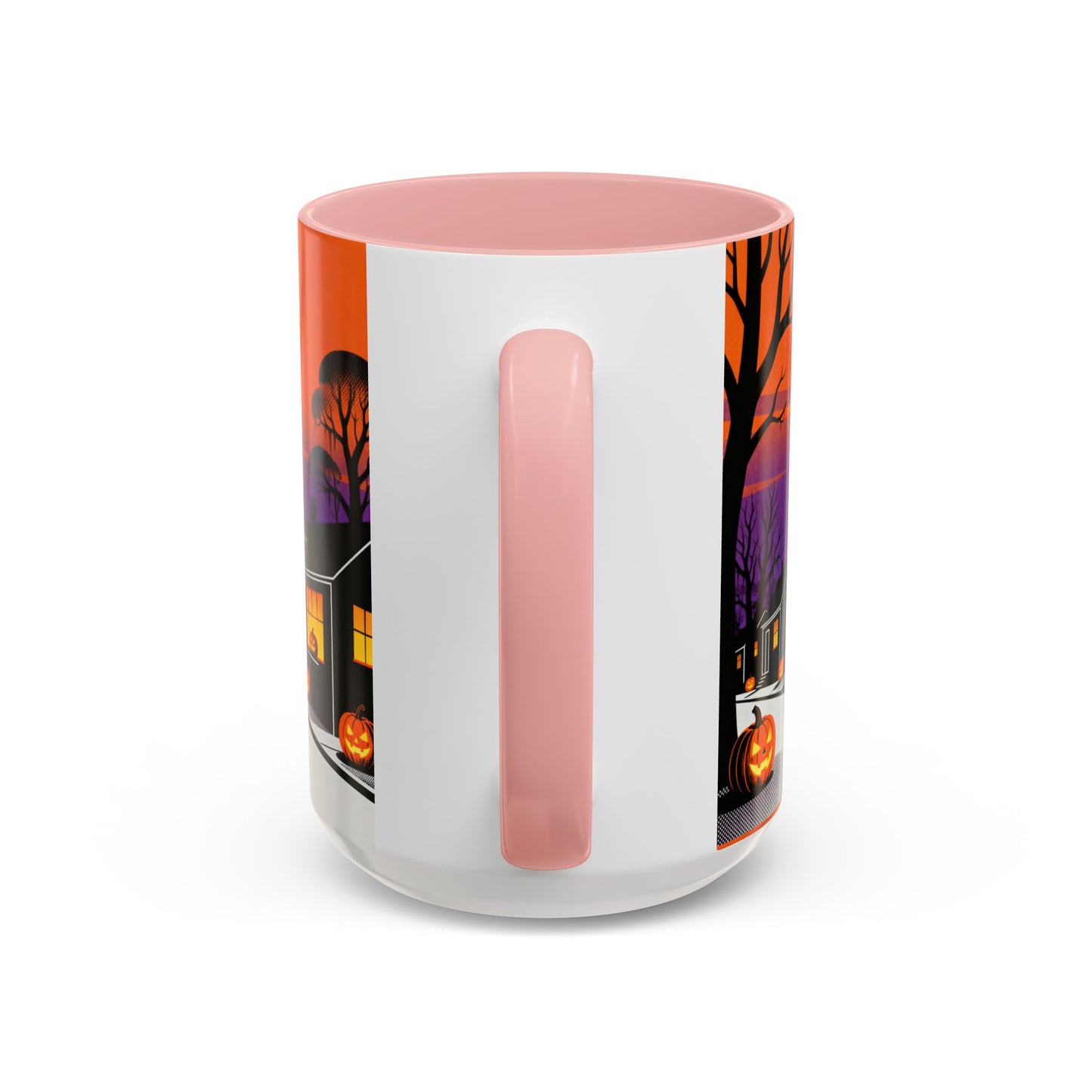 Halloween-Themed Accent Coffee Mug, Spooky Autumn Decor, Pumpkin Coffee Cup, Fall Gift, October Celebration