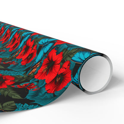 Vibrant Floral Wrapping Paper, Gift Wrap for Birthdays, Holidays, Celebrations, Unique Home Decor, Craft Projects