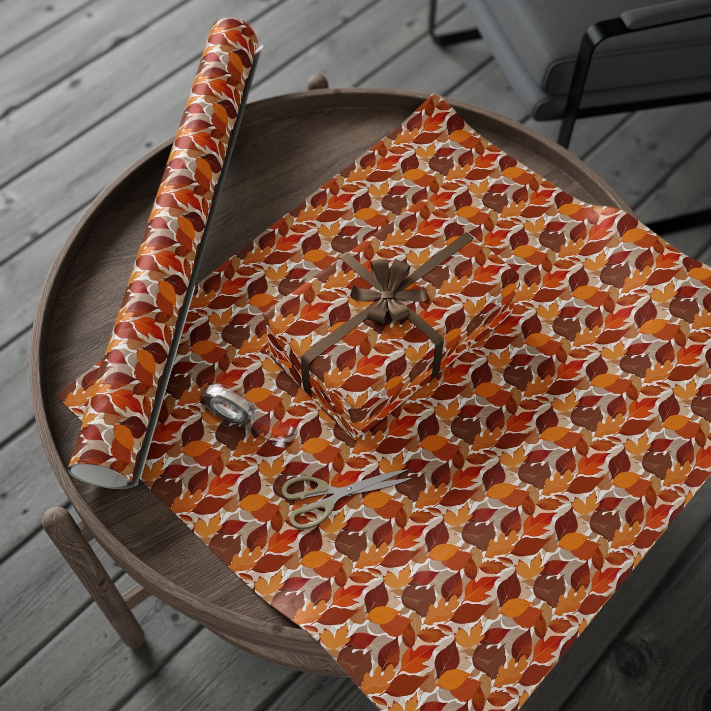 Autumn Leaf Wrapping Paper, Fall Gift Wrap, Eco-Friendly Gift Wrap, Thanksgiving Decor, Seasonal Paper