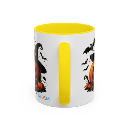 Halloween Pumpkin Accent Coffee Mug – Perfect for Fall, Autumn, Spooky Season, Gift for Coffee Lovers, Home Decor