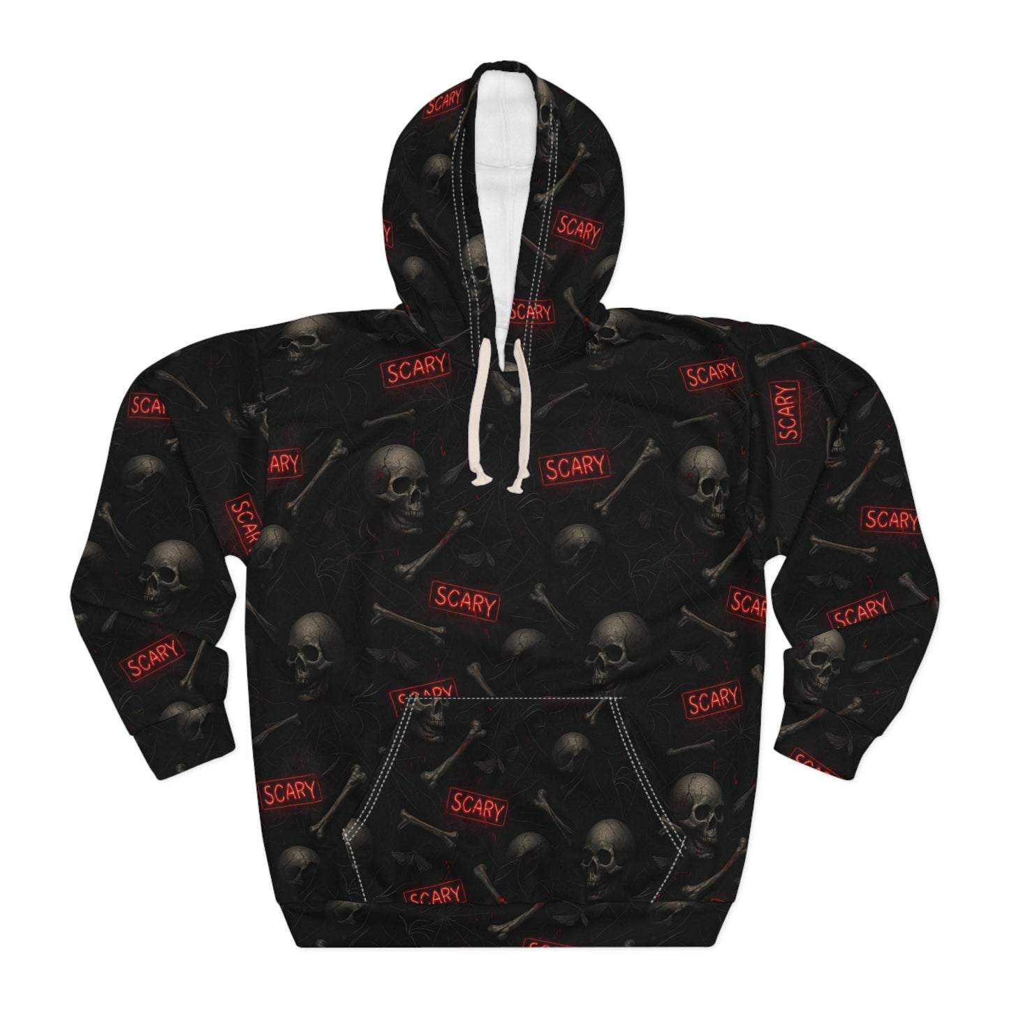 Spooky Skull Hoodie - Perfect for Halloween, Cozy Warmth, Unisex Style, Gift for Goths, Streetwear Fashion