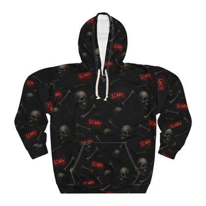 Spooky Skull Hoodie - Perfect for Halloween, Cozy Warmth, Unisex Style, Gift for Goths, Streetwear Fashion