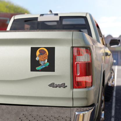 Skateboard Fly Car Magnets, Cool Decals for Cars, Fun Gift for Teens, Unique Car Accessories, Vibrant Art for Your Ride