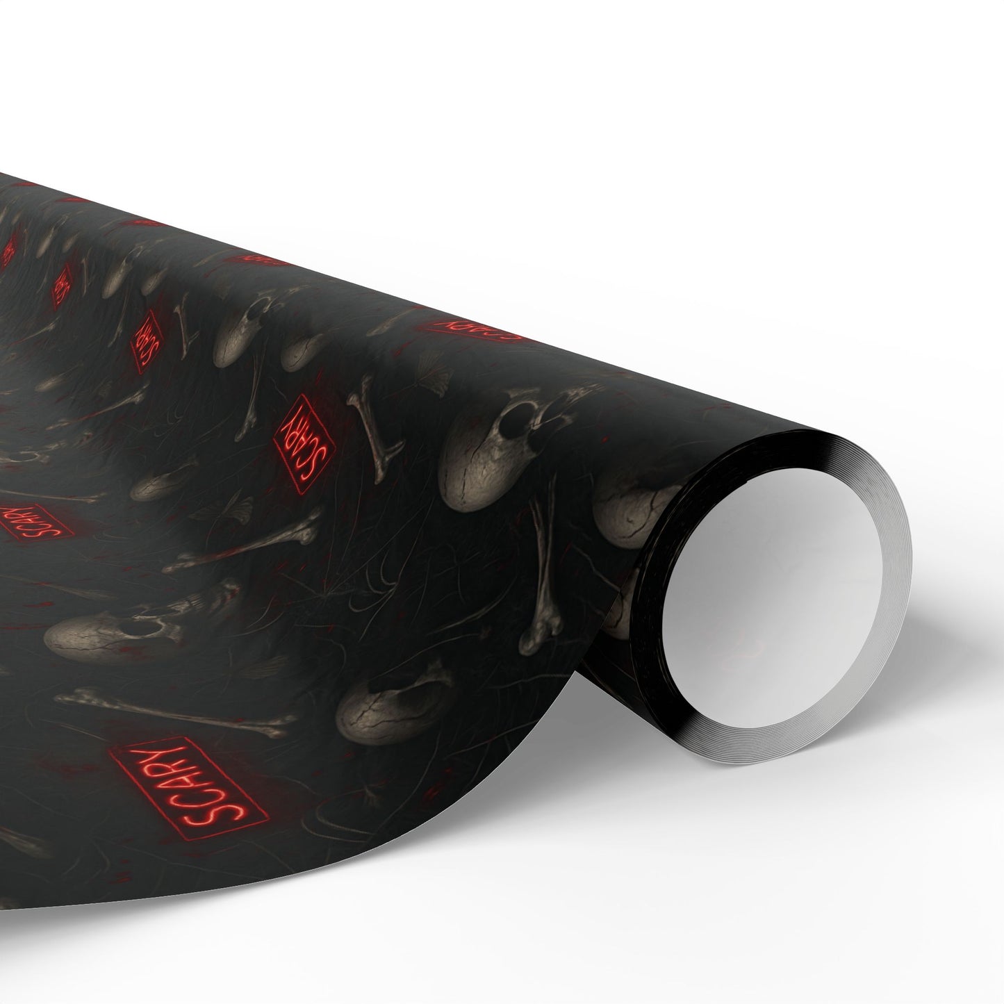 Spooky Halloween Wrapping Paper, Unique Gift Wrap for Halloween, Scary Black and Red Paper, Fun Decorative Wrap, Halloween Party Supplies
