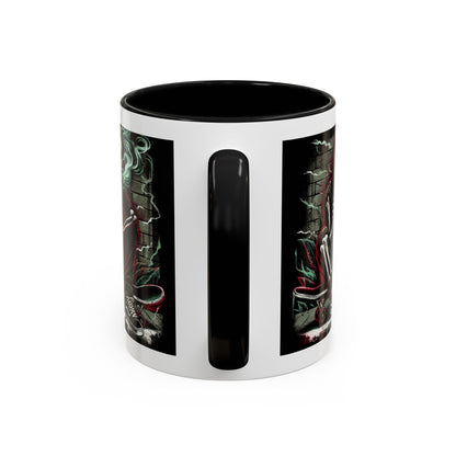 Gothic Skeleton Coffee Mug - Perfect for Halloween Decor, Gift for Skaters, Unique Drinkware, Spooky Vibe, 11 & 15oz Options