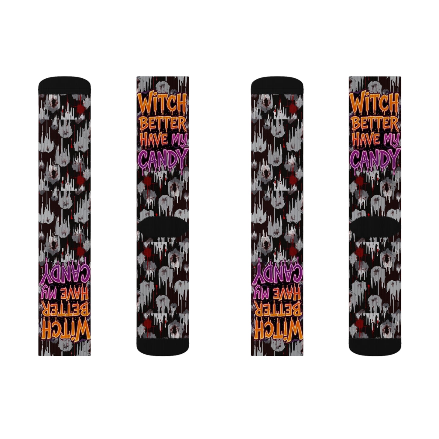 Sublimation Socks - Spooky Ghost Design, Perfect for Halloween, Unique Gift for Friends, Fun Novelty Wear, Cozy Home Accessories