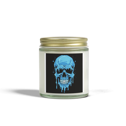 Chilling Skull Scented Candle - Coconut Apricot Wax, Dark Aesthetic Gifts, Home Decor, Occult Candles, Halloween Decor