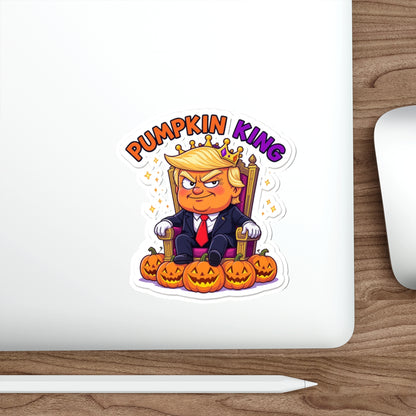 Pumpkin King Die-Cut Stickers | Fun Halloween Decor, Party Favors, Seasonal Gifts, Laptop Accessories, Quirky Wall Art
