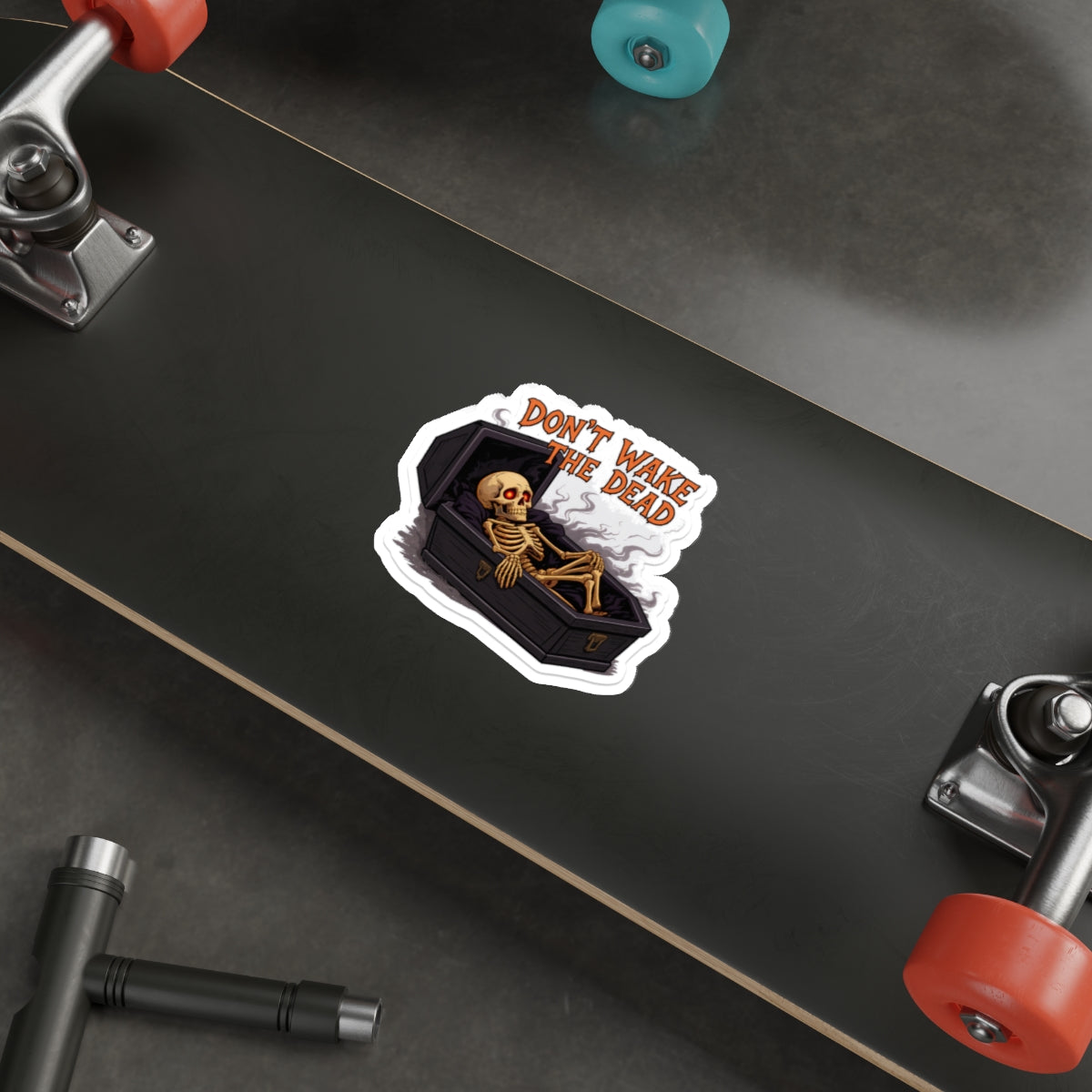 Spooky Skeleton Die-Cut Stickers | Halloween Decor, Laptop Stickers, Party Favors, Gag Gifts, Creepy Decor