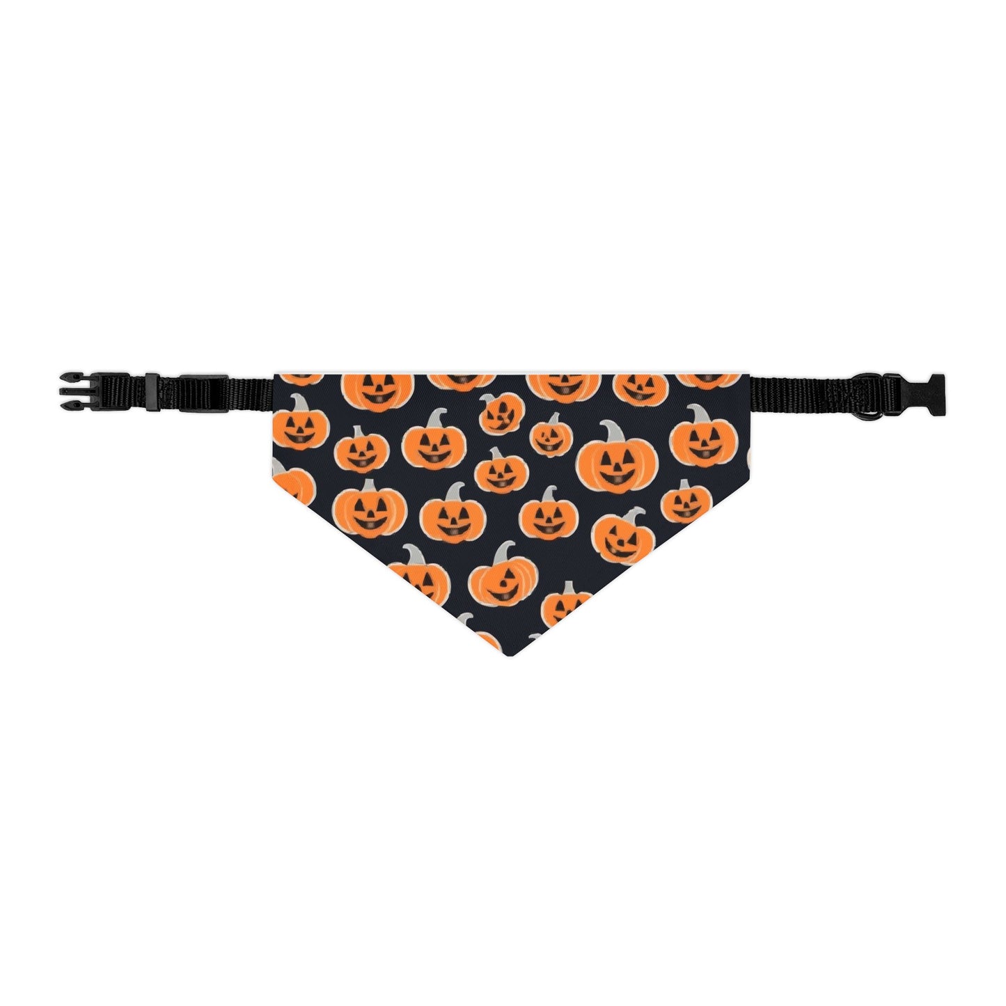 Pumpkin Print Pet Bandana Collar, Halloween Dog Accessory, Spooky Pet Fashion, Fall Outfit for Dogs, Dog Costume, Pet Halloween Gear