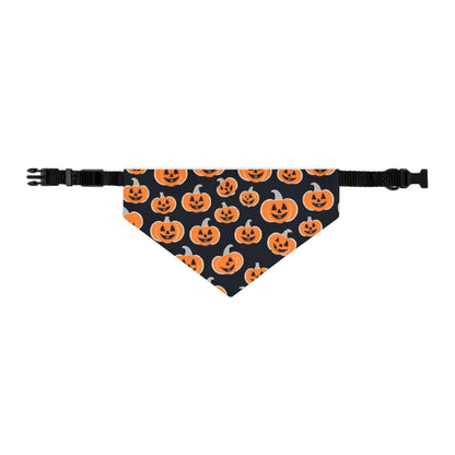 Pumpkin Print Pet Bandana Collar, Halloween Dog Accessory, Spooky Pet Fashion, Fall Outfit for Dogs, Dog Costume, Pet Halloween Gear