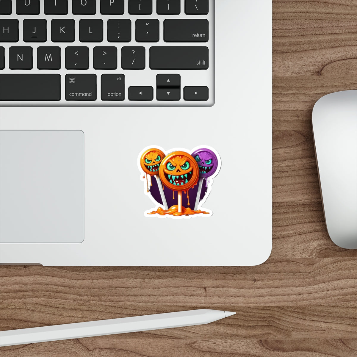 Halloween Die-Cut Stickers, Cute Halloween Decor, Spooky Stickers for Laptops, Trick-or-Treat Decor, Gift for Halloween Lovers