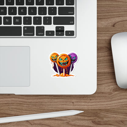 Halloween Die-Cut Stickers, Cute Halloween Decor, Spooky Stickers for Laptops, Trick-or-Treat Decor, Gift for Halloween Lovers