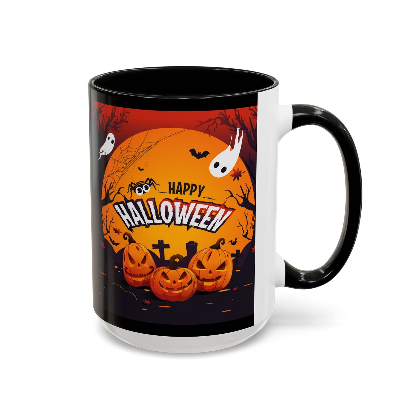 Spooky Halloween Coffee Mug - Perfect for Ghost Lovers and Fall Celebrations, Halloween Decor, Gift, Pumpkin Spice Season, Black Accent Mug