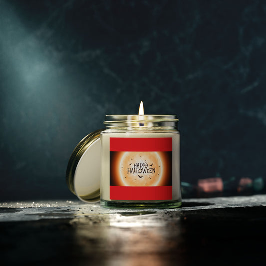 Halloween Scented Candles, 4oz & 9oz Coconut Apricot Wax - Festive Home Decor, Fall Gift, Cozy Atmosphere, Unique Halloween Party Favor
