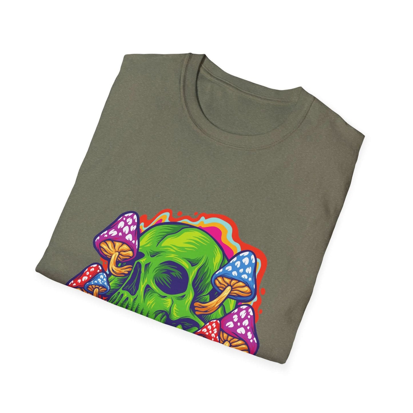 Psychedelic Skull with Mushrooms - Mleem