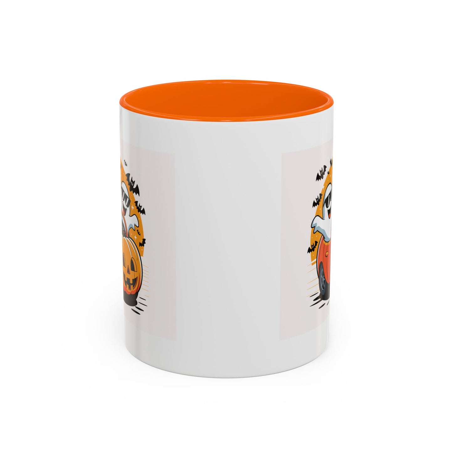Halloween Ghost Car Coffee Mug, Spooky Mug for Fall, Pumpkin Spice Coffee Cup, Halloween Theme Drinkware, Funny Ghost Mug