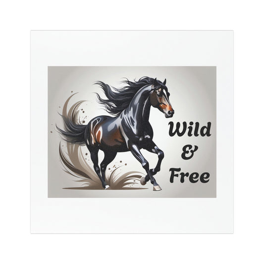 Wild & Free Horse Car Magnets, Equestrian Decor, Horse Lover Gift, Animal Magnet, Nature Car Décor