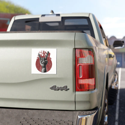 Rock Hand Car Magnets - Cool Car Accessories, Music-Themed Decor, Road Trip Essentials, Gift for Music Lovers