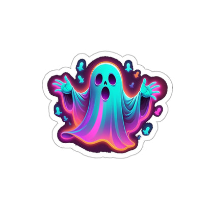 Glow-in-the-Dark Ghost Die-Cut Stickers, Halloween Decor, Fun Laptop Decoration, Cute Party Favors, Spooky Gift Ideas