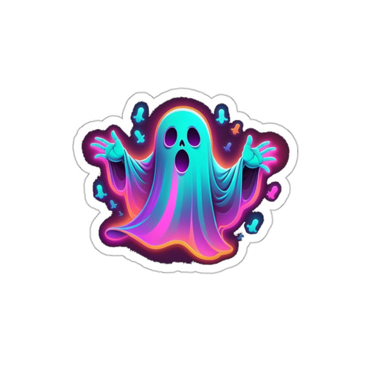 Glow-in-the-Dark Ghost Die-Cut Stickers, Halloween Decor, Fun Laptop Decoration, Cute Party Favors, Spooky Gift Ideas